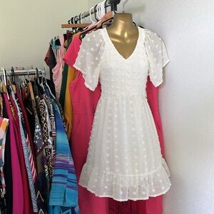 Elegant White Smocked Dress